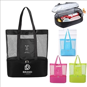 Mesh Picnic Beach Cooler Tote